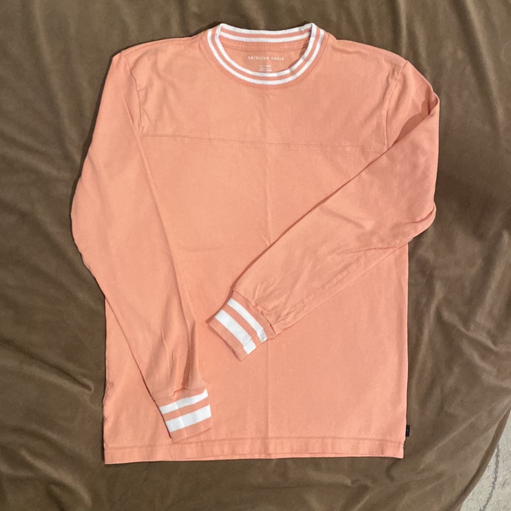 American Eagle Men’s XS Peach Standard Fit Long Sleeve Shirt